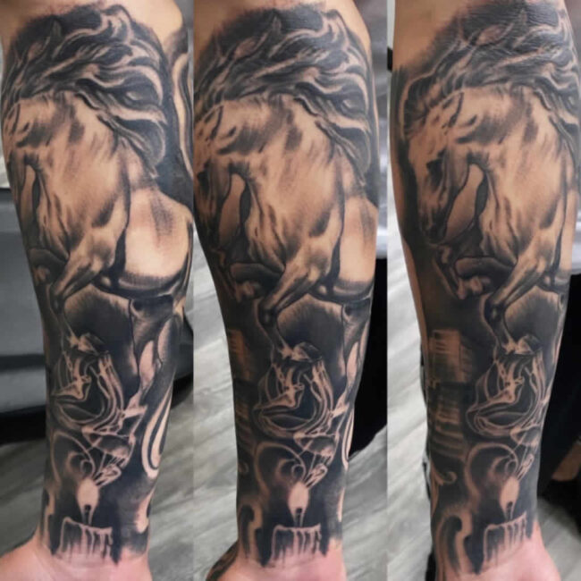 Realistic Horse Tattoo